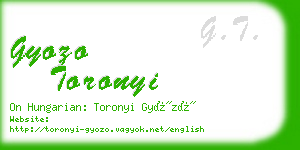 gyozo toronyi business card